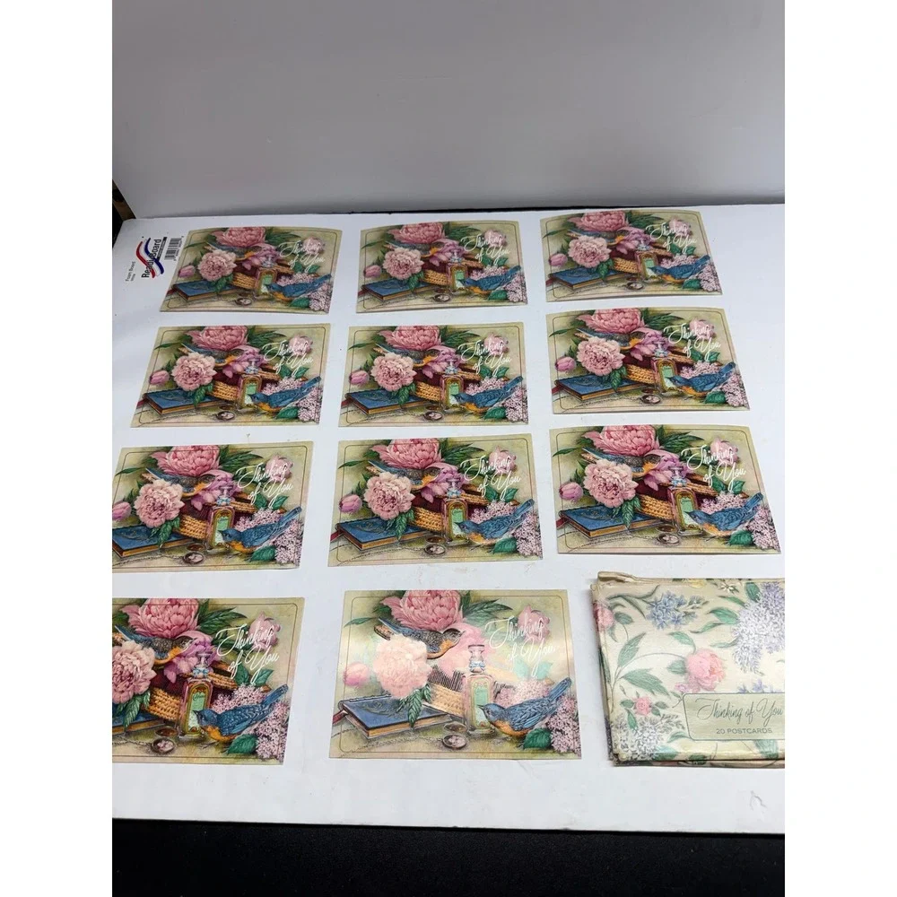 Vintage 1990 AvonThinking of You Postcards Set White LilacFragrance Tribute 11ct